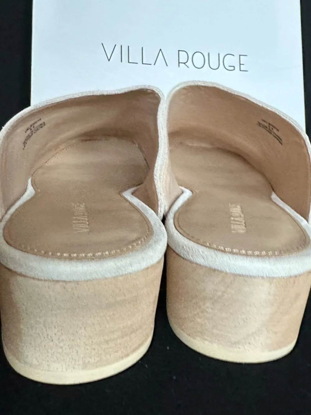 Villa Rouge Valencia Minimalist Light Grey mules Suede Slip-On Clog - Picture 5 of 16
